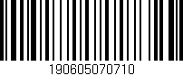 Código de barras (EAN, GTIN, SKU, ISBN): '190605070710'