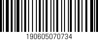 Código de barras (EAN, GTIN, SKU, ISBN): '190605070734'