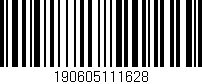 Código de barras (EAN, GTIN, SKU, ISBN): '190605111628'