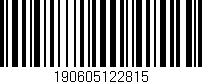 Código de barras (EAN, GTIN, SKU, ISBN): '190605122815'