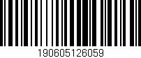 Código de barras (EAN, GTIN, SKU, ISBN): '190605126059'