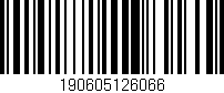 Código de barras (EAN, GTIN, SKU, ISBN): '190605126066'