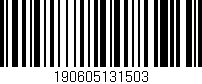 Código de barras (EAN, GTIN, SKU, ISBN): '190605131503'