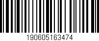 Código de barras (EAN, GTIN, SKU, ISBN): '190605163474'