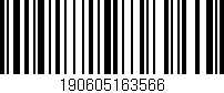 Código de barras (EAN, GTIN, SKU, ISBN): '190605163566'