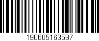 Código de barras (EAN, GTIN, SKU, ISBN): '190605163597'