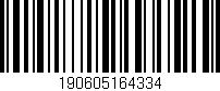 Código de barras (EAN, GTIN, SKU, ISBN): '190605164334'
