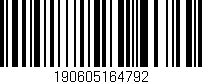 Código de barras (EAN, GTIN, SKU, ISBN): '190605164792'