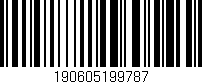 Código de barras (EAN, GTIN, SKU, ISBN): '190605199787'