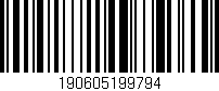 Código de barras (EAN, GTIN, SKU, ISBN): '190605199794'