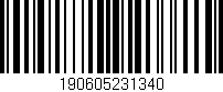 Código de barras (EAN, GTIN, SKU, ISBN): '190605231340'