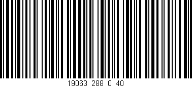 Código de barras (EAN, GTIN, SKU, ISBN): '19063_288_0_40'