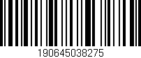 Código de barras (EAN, GTIN, SKU, ISBN): '190645038275'