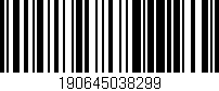 Código de barras (EAN, GTIN, SKU, ISBN): '190645038299'
