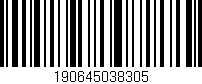 Código de barras (EAN, GTIN, SKU, ISBN): '190645038305'