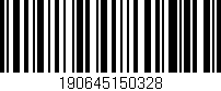 Código de barras (EAN, GTIN, SKU, ISBN): '190645150328'