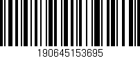 Código de barras (EAN, GTIN, SKU, ISBN): '190645153695'
