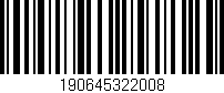 Código de barras (EAN, GTIN, SKU, ISBN): '190645322008'