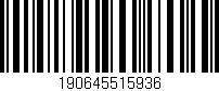 Código de barras (EAN, GTIN, SKU, ISBN): '190645515936'