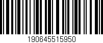 Código de barras (EAN, GTIN, SKU, ISBN): '190645515950'