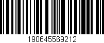 Código de barras (EAN, GTIN, SKU, ISBN): '190645569212'