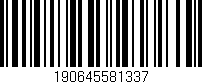 Código de barras (EAN, GTIN, SKU, ISBN): '190645581337'