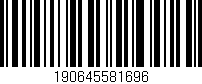 Código de barras (EAN, GTIN, SKU, ISBN): '190645581696'
