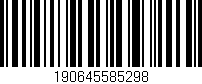 Código de barras (EAN, GTIN, SKU, ISBN): '190645585298'
