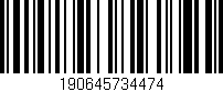 Código de barras (EAN, GTIN, SKU, ISBN): '190645734474'