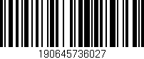 Código de barras (EAN, GTIN, SKU, ISBN): '190645736027'