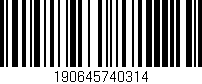 Código de barras (EAN, GTIN, SKU, ISBN): '190645740314'