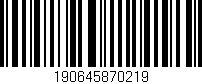Código de barras (EAN, GTIN, SKU, ISBN): '190645870219'