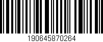 Código de barras (EAN, GTIN, SKU, ISBN): '190645870264'