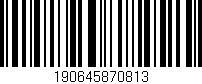 Código de barras (EAN, GTIN, SKU, ISBN): '190645870813'