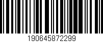 Código de barras (EAN, GTIN, SKU, ISBN): '190645872299'