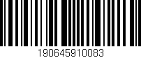 Código de barras (EAN, GTIN, SKU, ISBN): '190645910083'