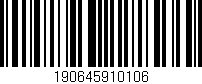 Código de barras (EAN, GTIN, SKU, ISBN): '190645910106'