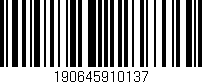 Código de barras (EAN, GTIN, SKU, ISBN): '190645910137'
