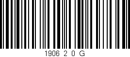 Código de barras (EAN, GTIN, SKU, ISBN): '1906_2_0_G'