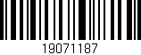 Código de barras (EAN, GTIN, SKU, ISBN): '19071187'