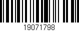 Código de barras (EAN, GTIN, SKU, ISBN): '19071798'