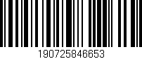 Código de barras (EAN, GTIN, SKU, ISBN): '190725846653'