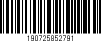 Código de barras (EAN, GTIN, SKU, ISBN): '190725852791'