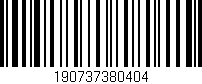 Código de barras (EAN, GTIN, SKU, ISBN): '190737380404'
