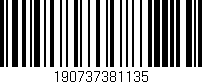 Código de barras (EAN, GTIN, SKU, ISBN): '190737381135'