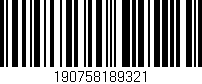 Código de barras (EAN, GTIN, SKU, ISBN): '190758189321'