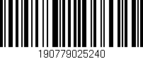 Código de barras (EAN, GTIN, SKU, ISBN): '190779025240'