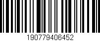 Código de barras (EAN, GTIN, SKU, ISBN): '190779406452'