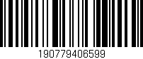 Código de barras (EAN, GTIN, SKU, ISBN): '190779406599'