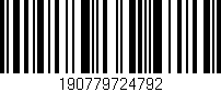 Código de barras (EAN, GTIN, SKU, ISBN): '190779724792'